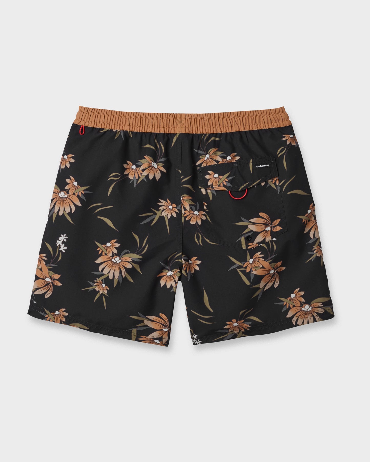 Everyday Coastal Flora 17" Swim Trunks - Black Quick Silver Black
