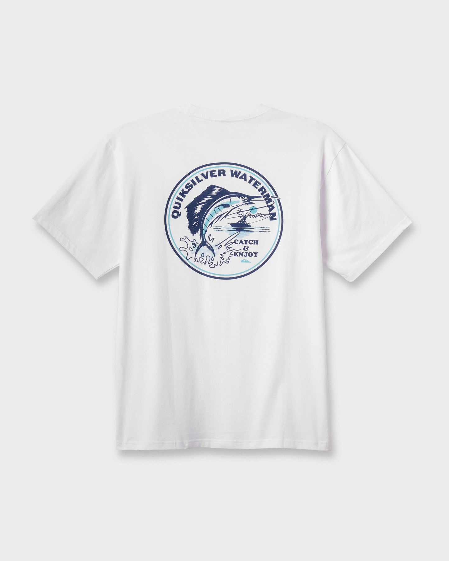 Waterman Catch & Release Classic T-shirt - White Quick Silver White