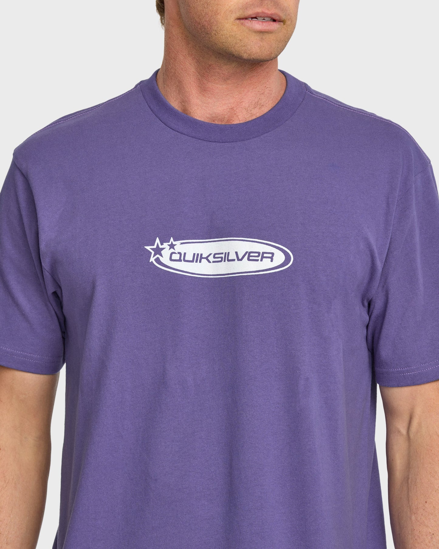 Star Crawler Heavy Weight T-shirt - Monarch Purple Quick Silver Monarch Purple