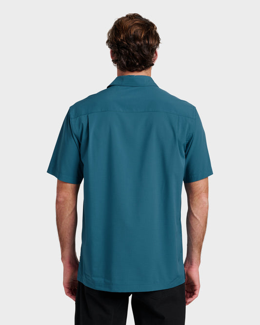Chaser Short Sleeve Woven Shirt - Real Teal Quick Silver Real Teal