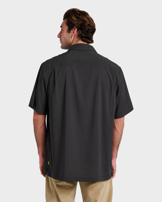 Chaser Short Sleeve Woven Shirt - Phantom Quick Silver Phantom