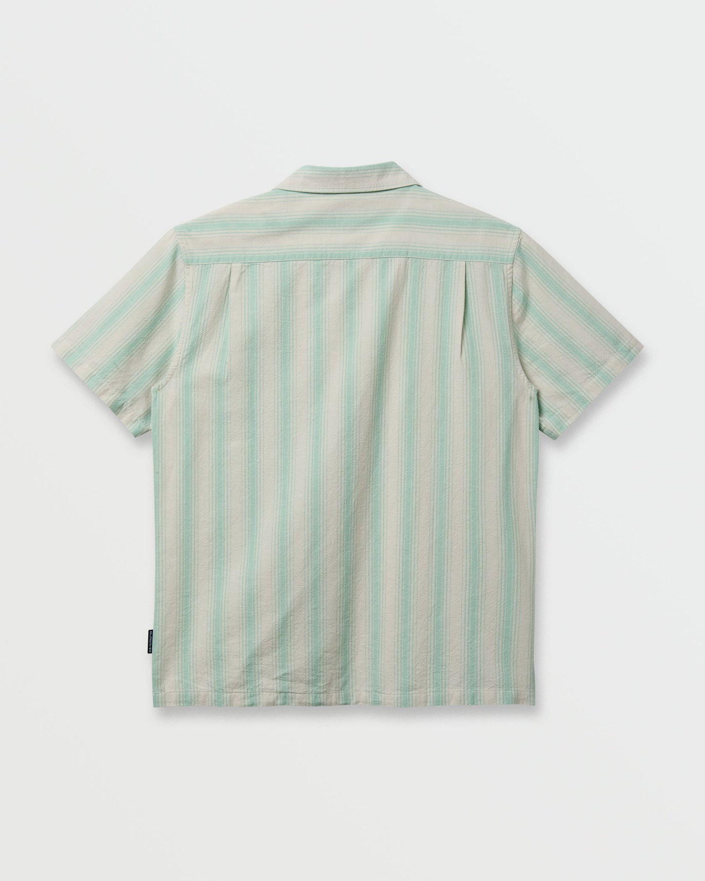 Oxford Stripe Casual Short Sleeve Shirt - Moonstruck Quick Silver Moonstruck