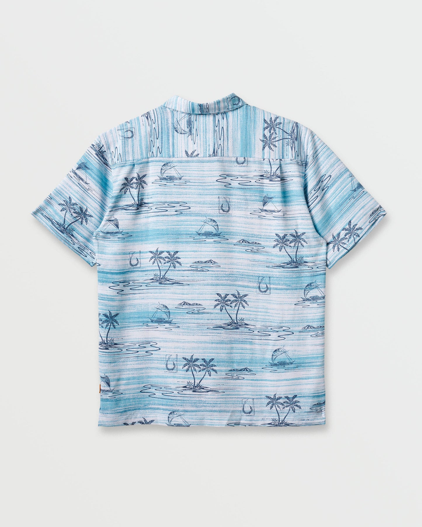 Waterman Island Daze Short Sleeve Shirt - Aqua Sea Quick Silver Aqua Sea