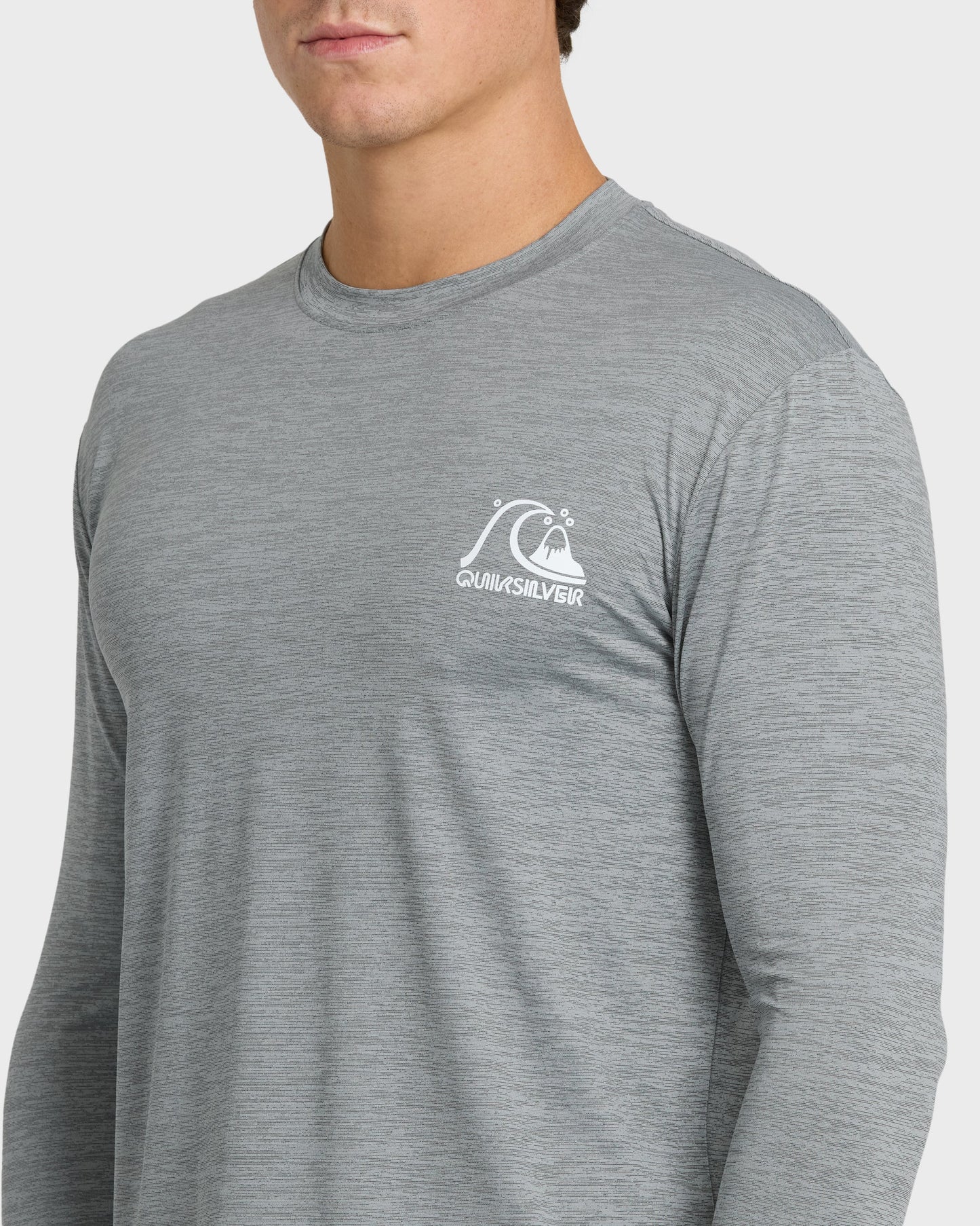 DNA Logo Surf Long Sleeve Surf Tee - Smoked Gray Heather Quick Silver Smoked Gray Heather