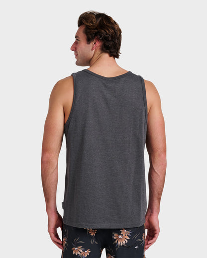 Og Stripe Tank - Charcoal Heather Quick Silver Charcoal Heather