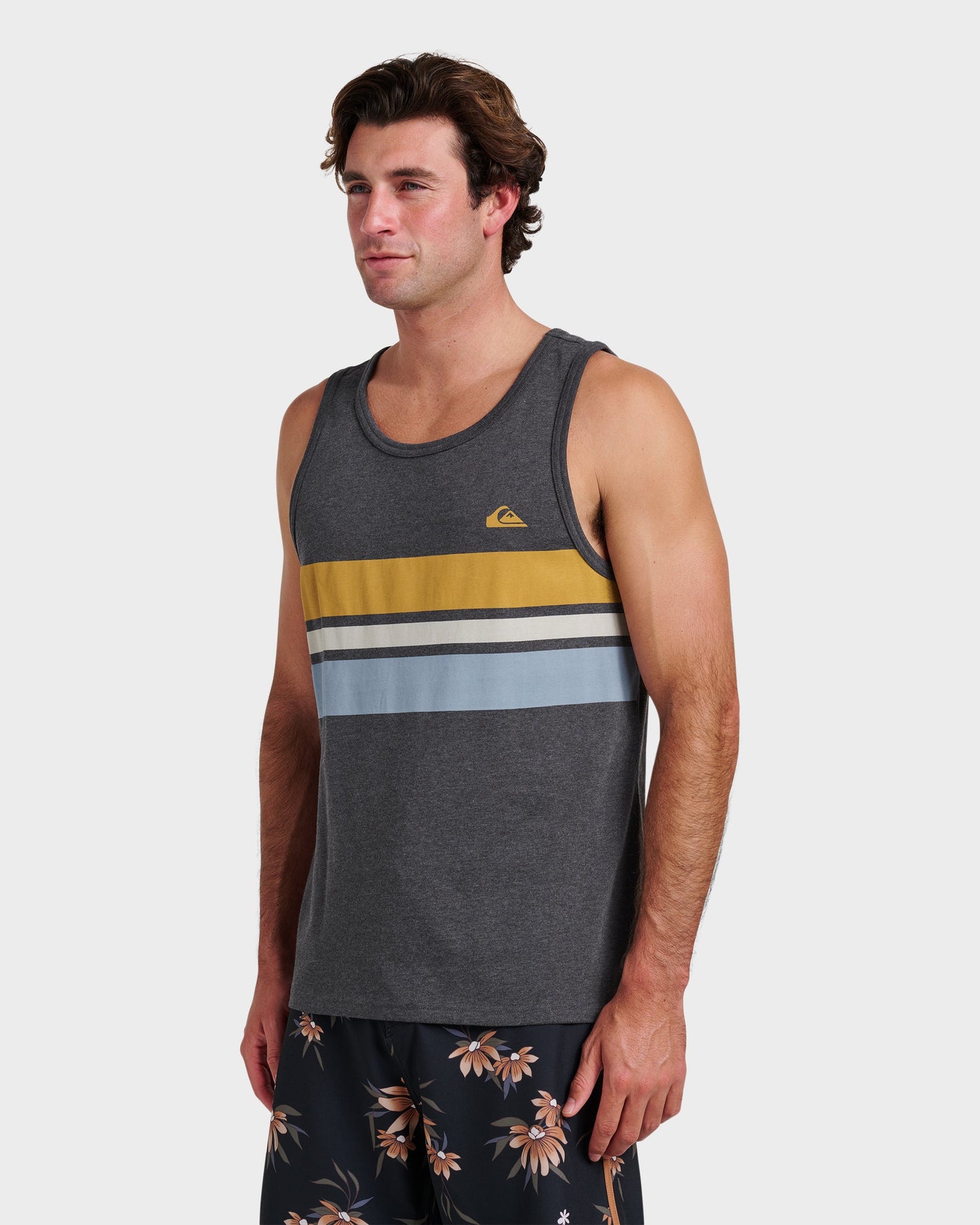Og Stripe Tank - Charcoal Heather Quick Silver Charcoal Heather