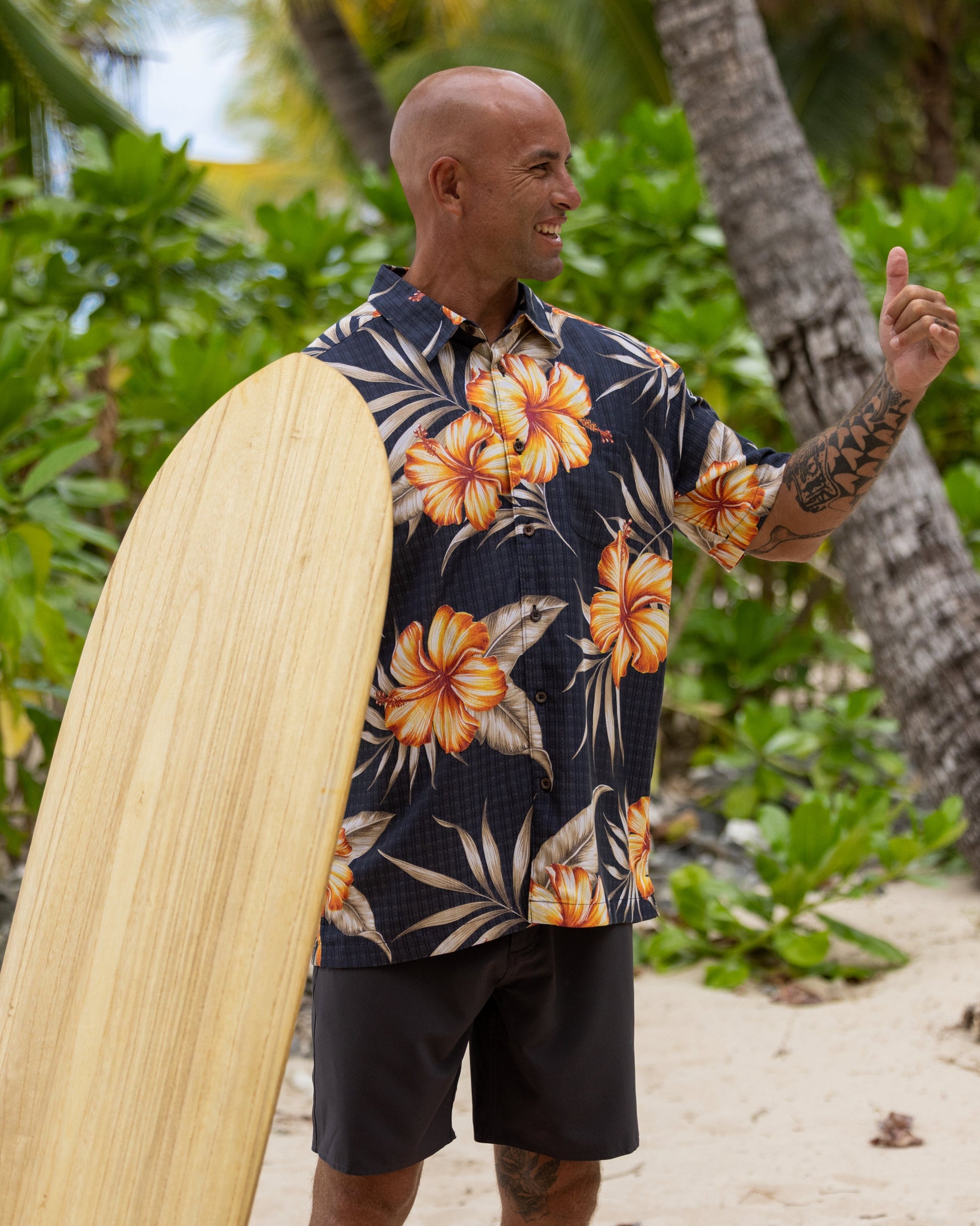 Waterman Tropical Dream Shirt - Black Quick Silver Black