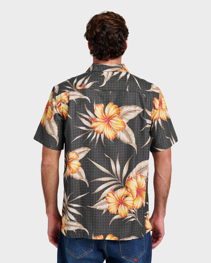 Waterman Tropical Dream Shirt - Black Quick Silver Black
