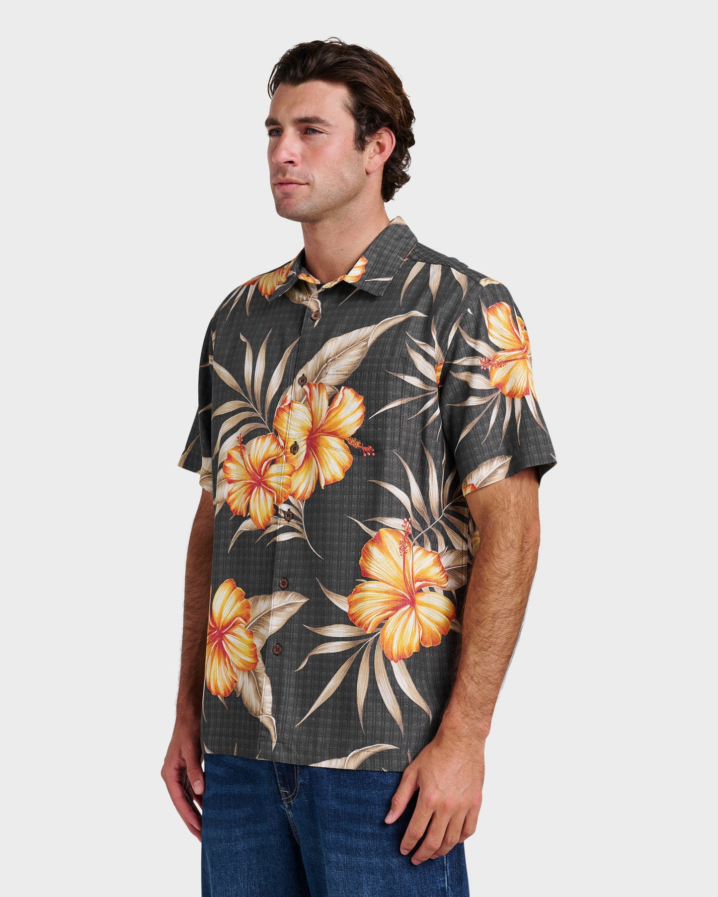 Waterman Tropical Dream Shirt - Black Quick Silver Black