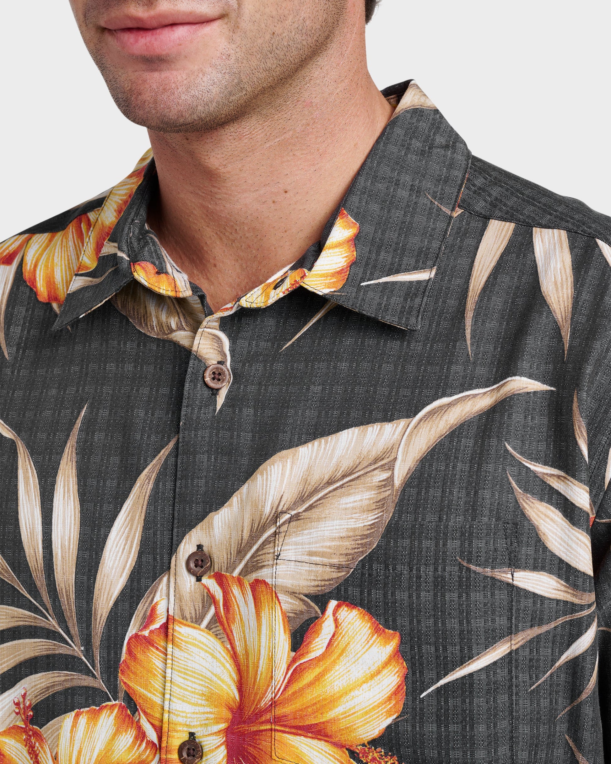 Waterman Tropical Dream Shirt - Black Quick Silver Black