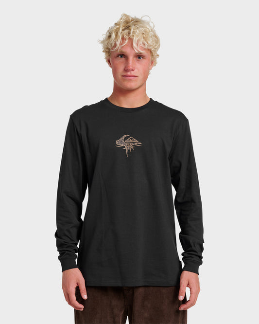 Three Piece Long Sleeve T-shirt - Black Quick Silver Black