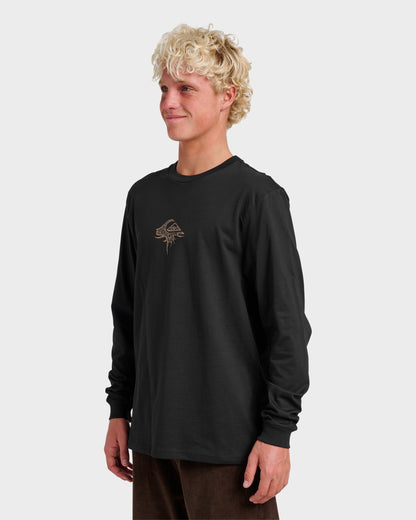 Three Piece Long Sleeve T-shirt - Black Quick Silver Black