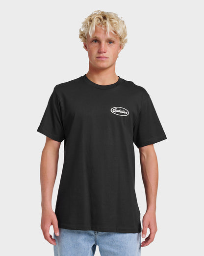 Mechanics Script Classic T-shirt - Black Quick Silver Black