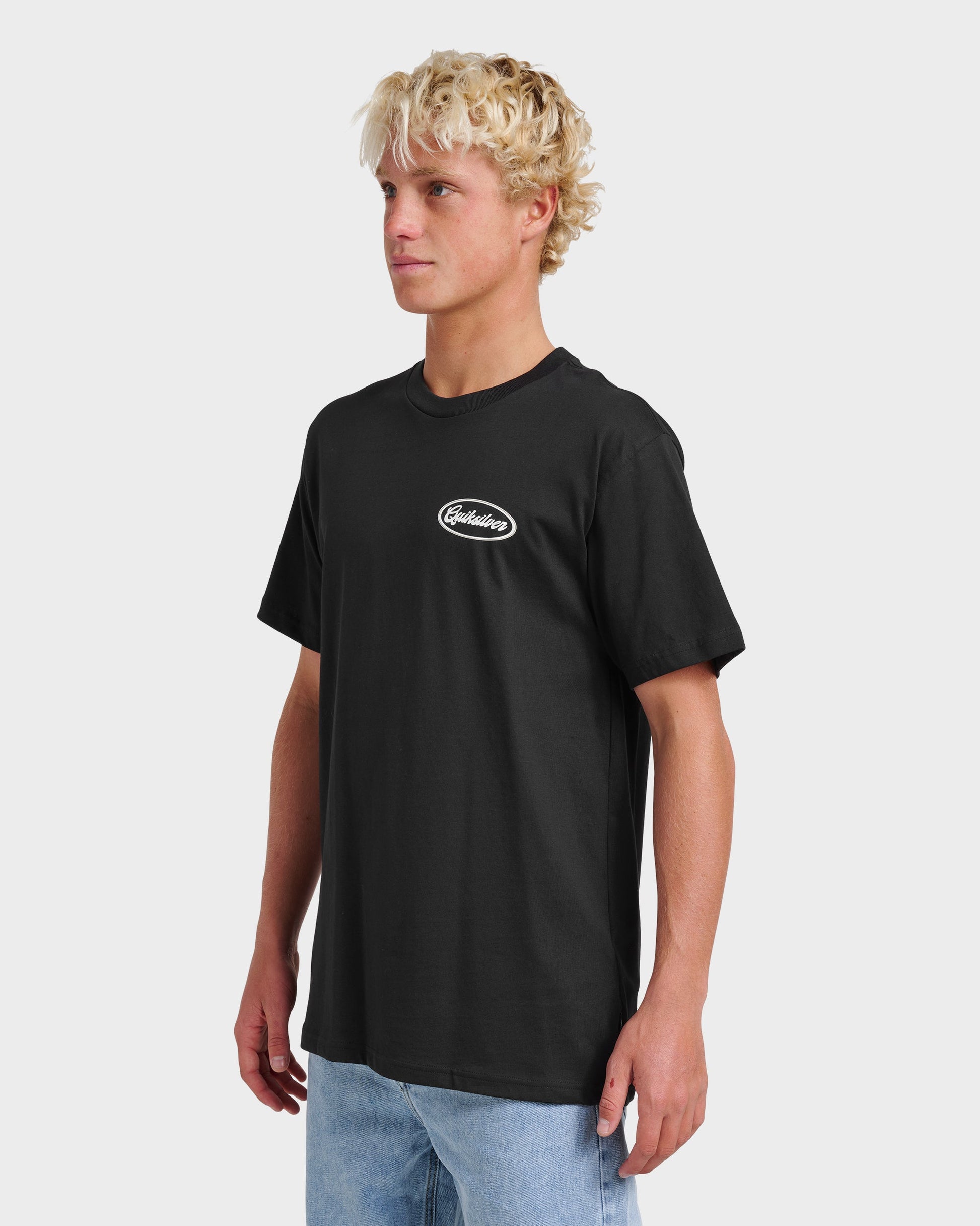 Mechanics Script Classic T-shirt - Black Quick Silver Black