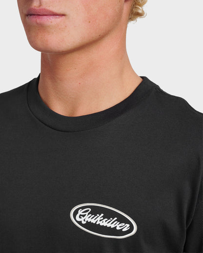 Mechanics Script Classic T-shirt - Black Quick Silver Black