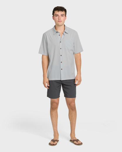 Chaser Short Sleeve Woven Shirt - High Rise Quick Silver High Rise