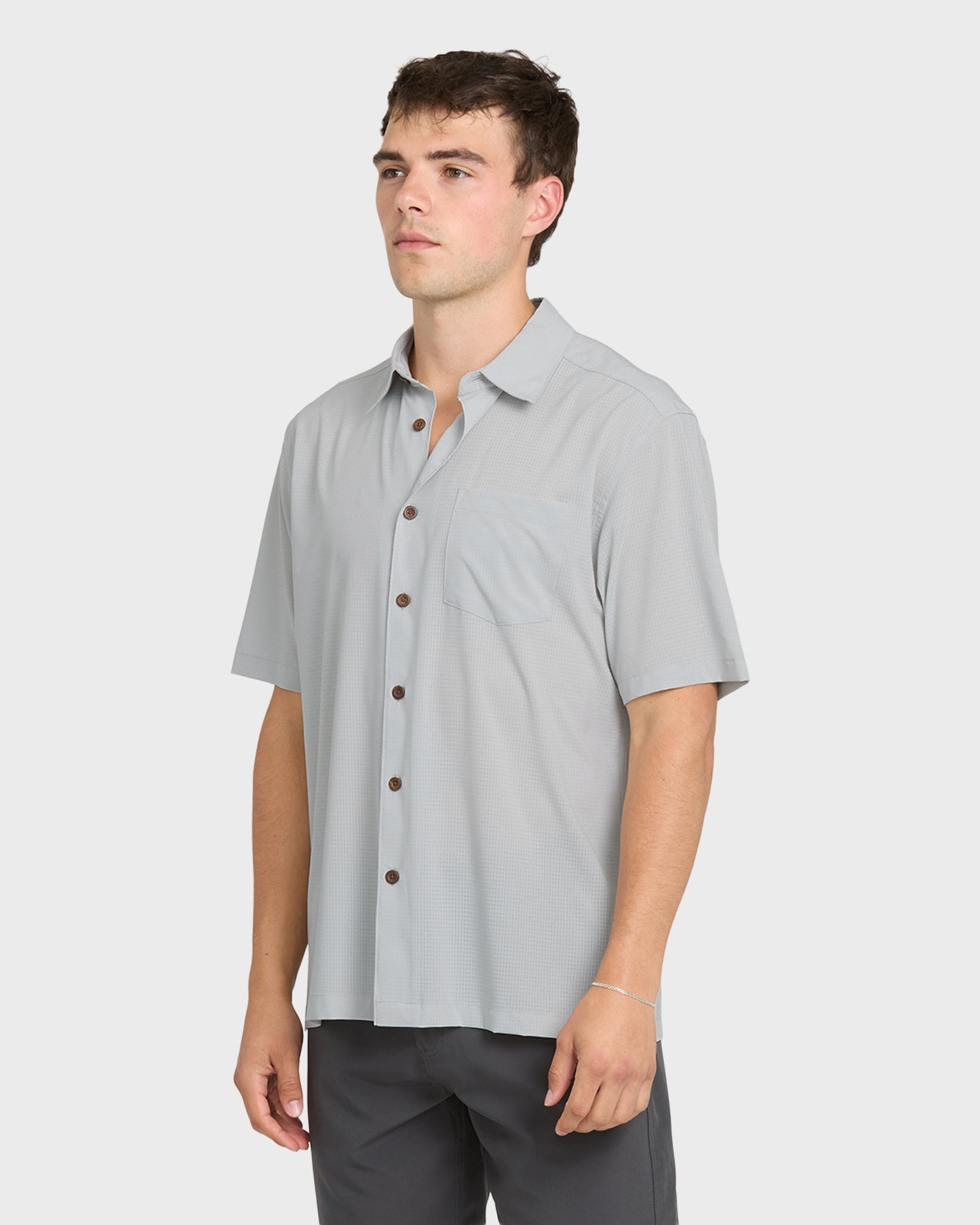 Chaser Short Sleeve Woven Shirt - High Rise Quick Silver High Rise