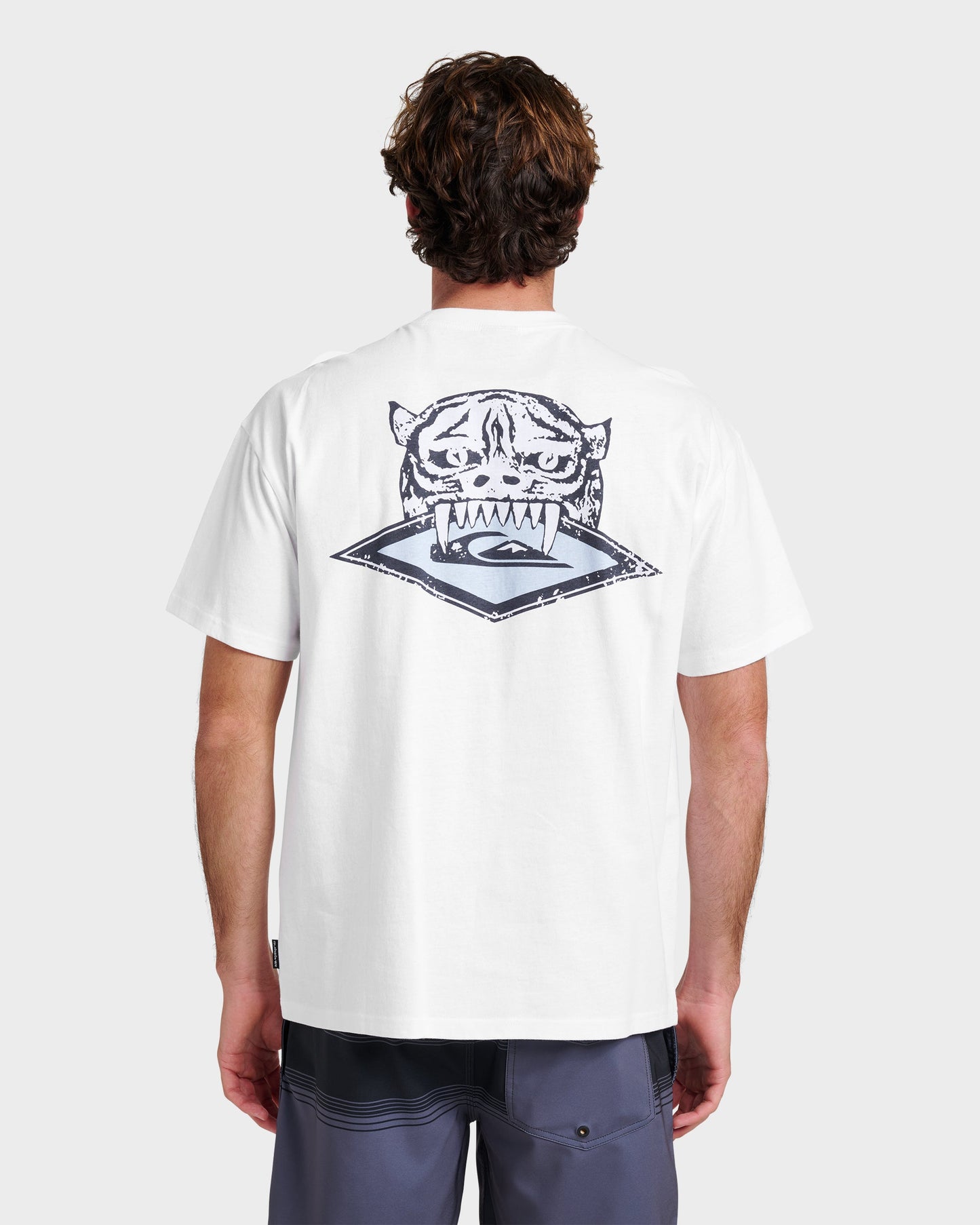 Jungle Cat Heavy Weight T-shirt - White Quick Silver White