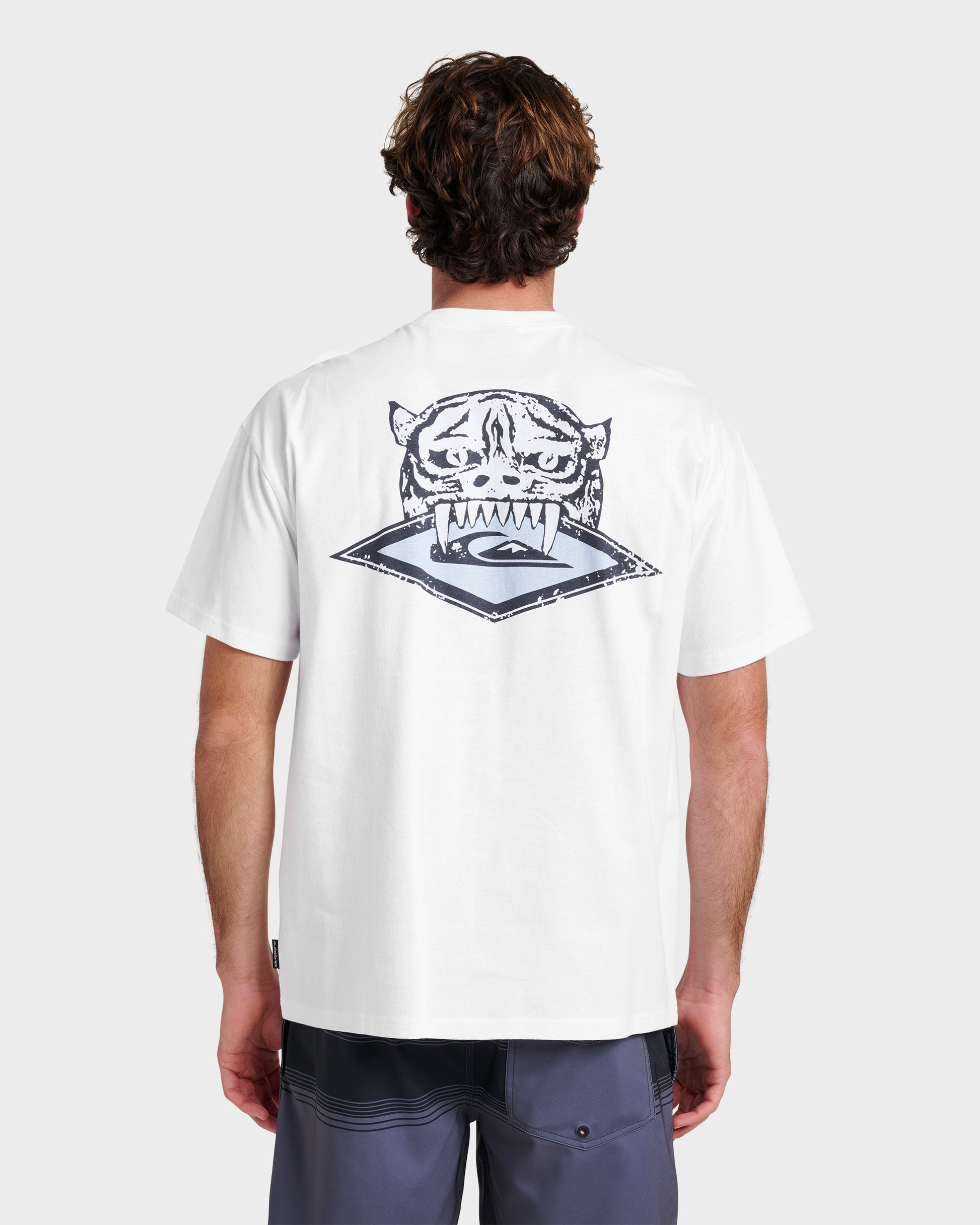 Jungle Cat Heavy Weight T-shirt - White Quick Silver White