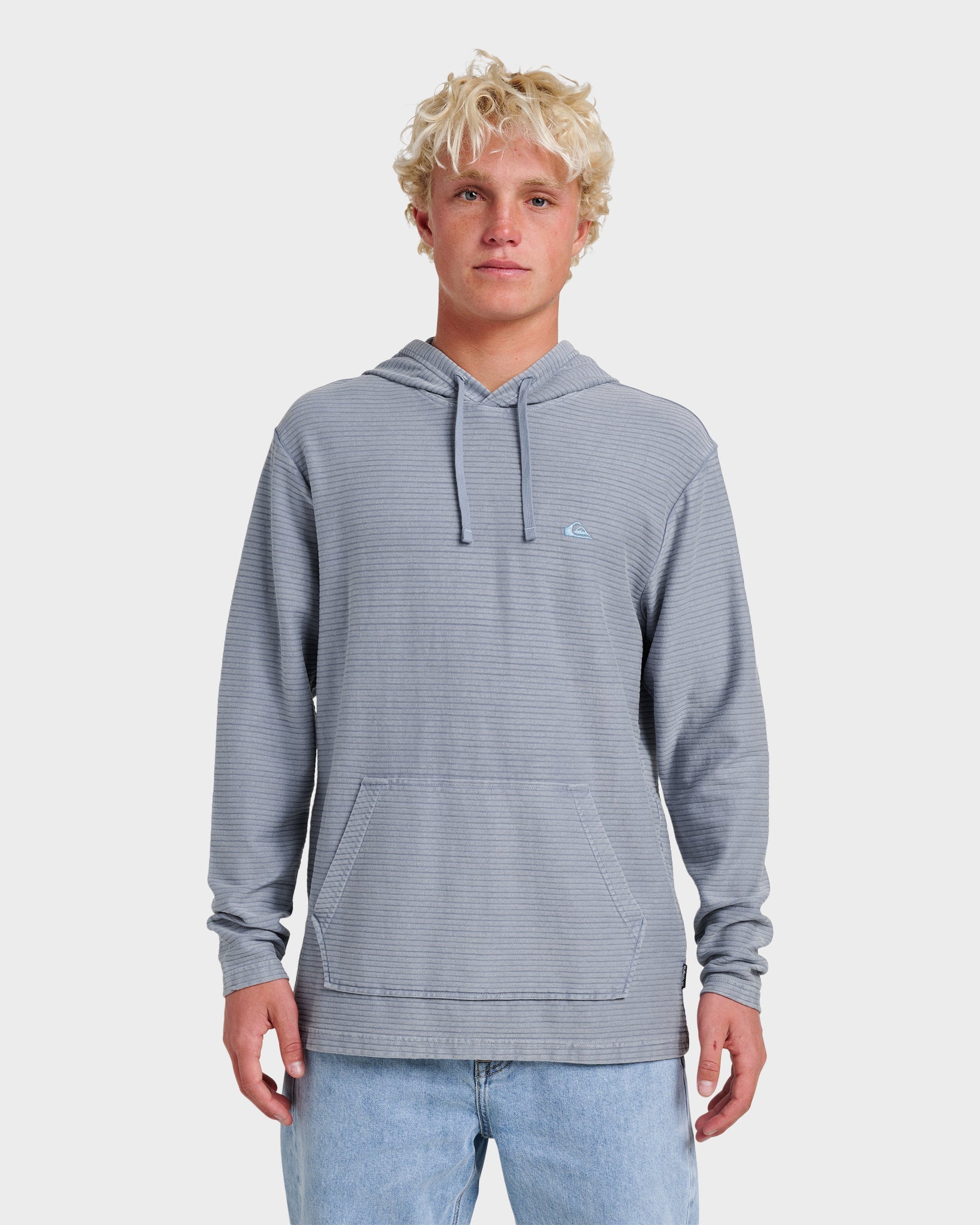 Alamitos Long Sleeve Hooded Top - China Blue Quick Silver China Blue