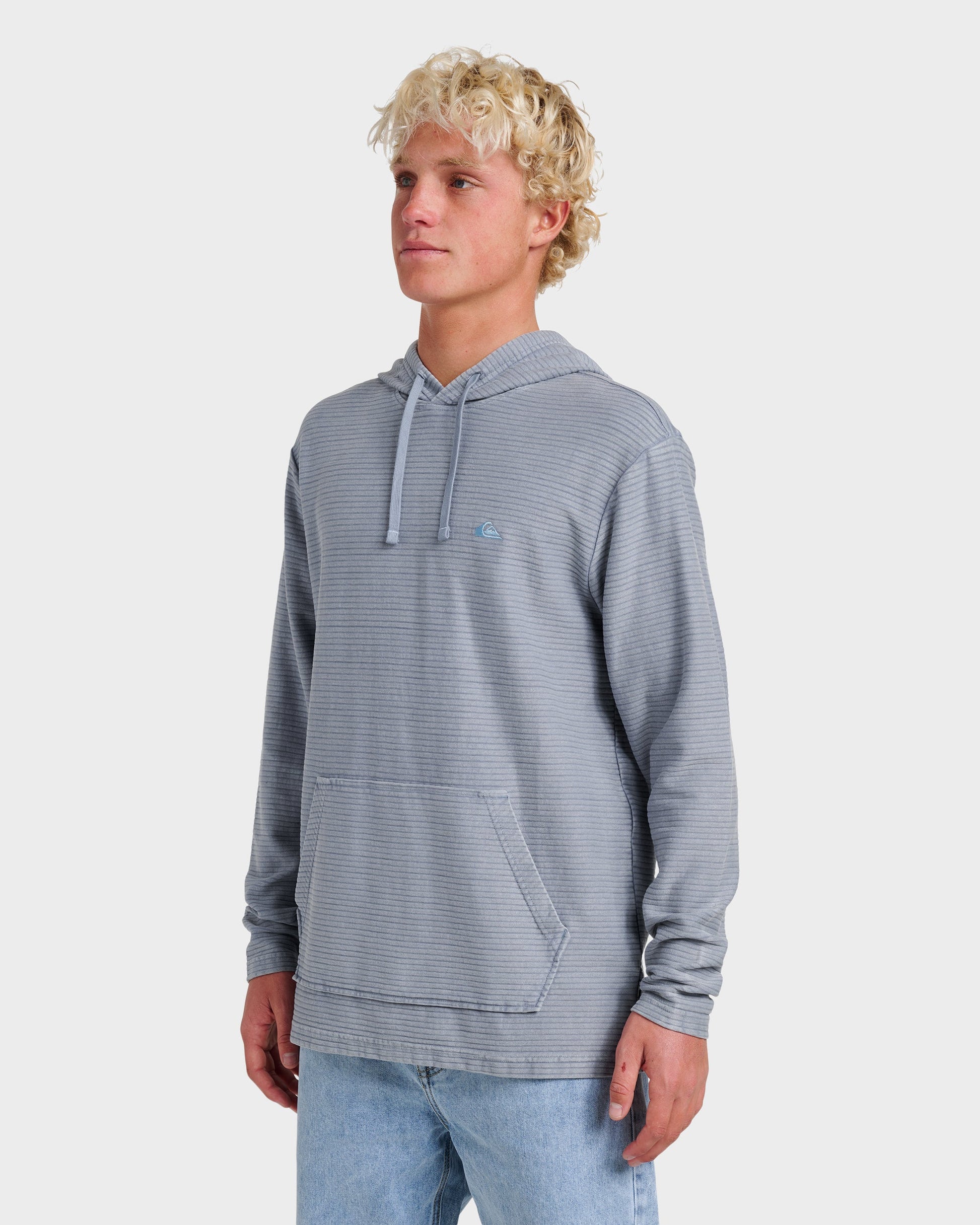 Alamitos Long Sleeve Hooded Top - China Blue Quick Silver China Blue
