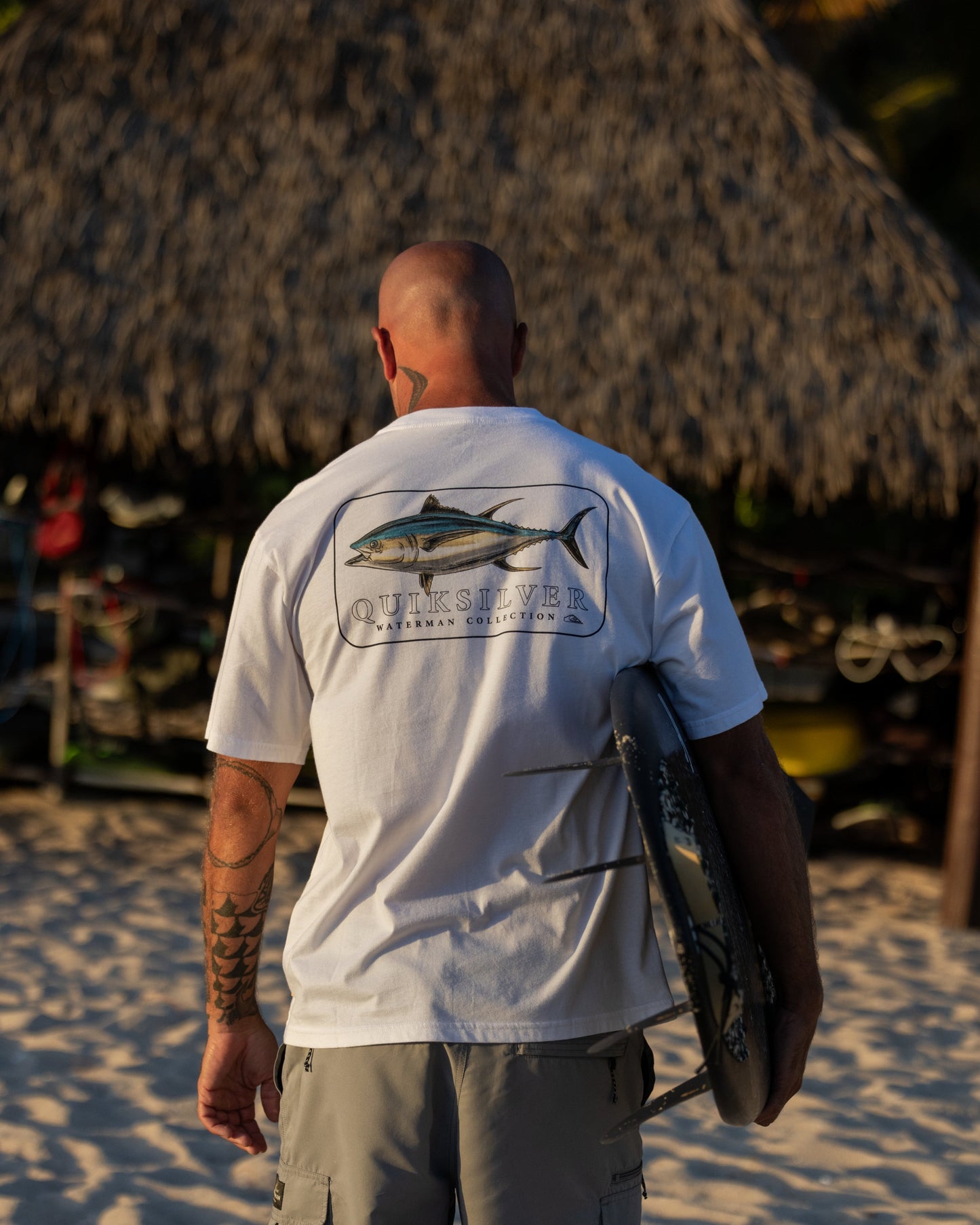 Waterman Yellowfinner Classic T-shirt - White Quick Silver White