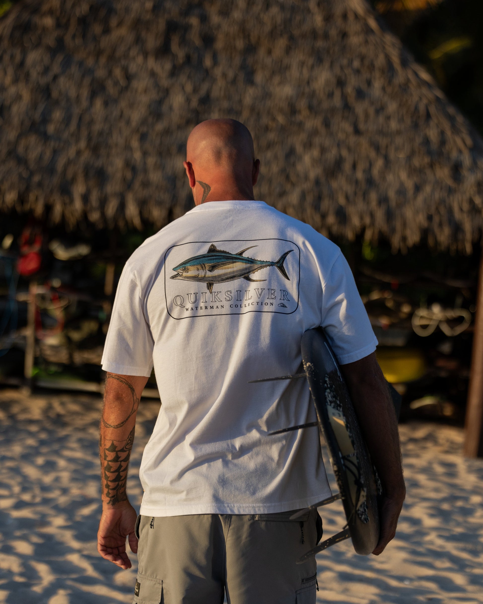 Waterman Yellowfinner Classic T-shirt - White Quick Silver White