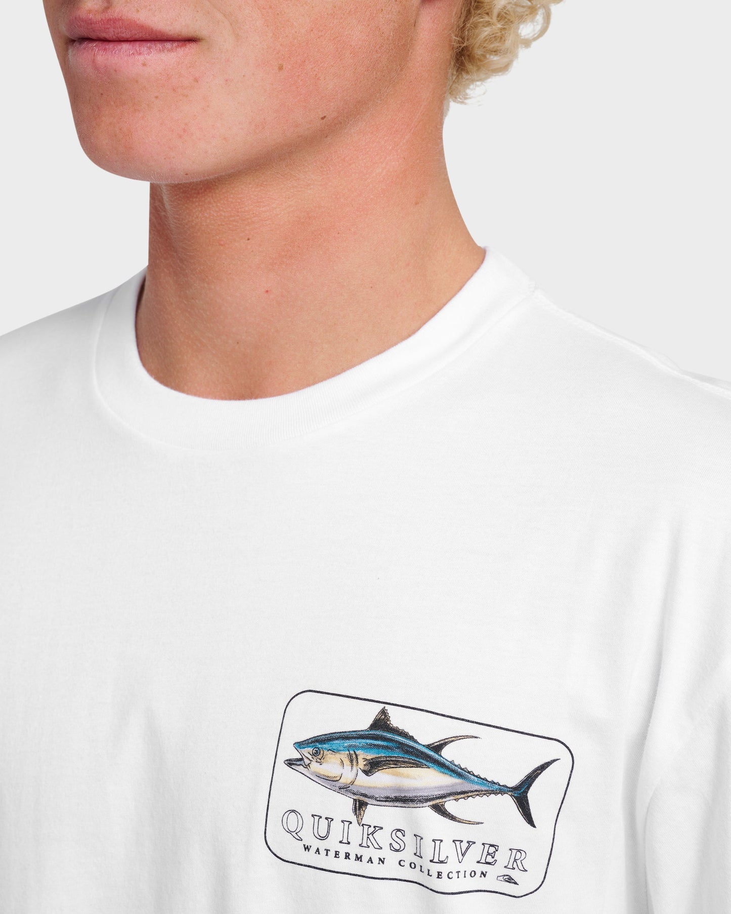 Waterman Yellowfinner Classic T-shirt - White Quick Silver White