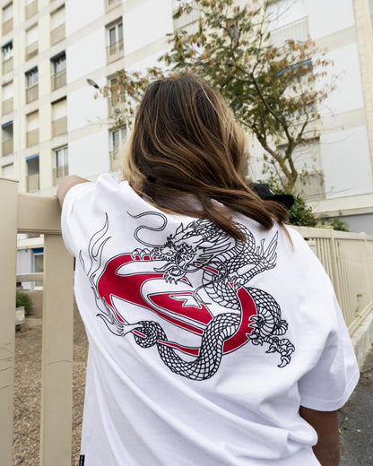 Dragon Master Heavy Weight T-shirt - White Quick Silver White