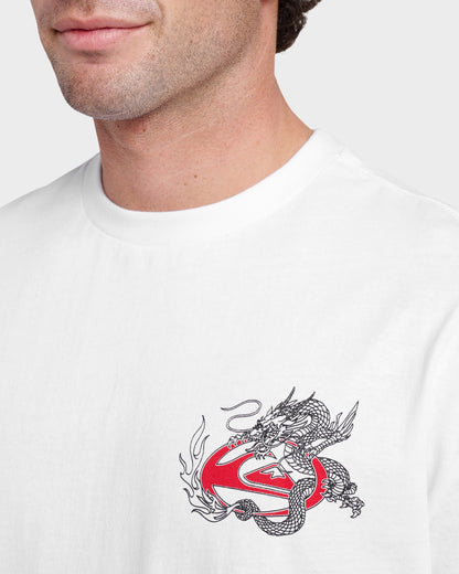 Dragon Master Heavy Weight T-shirt - White Quick Silver White