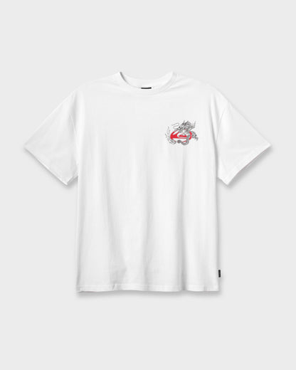 Dragon Master Heavy Weight T-shirt - White Quick Silver White