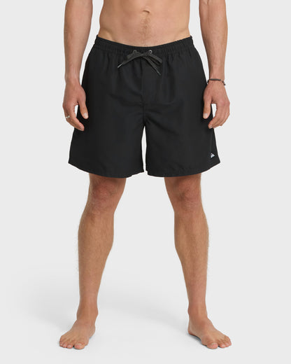 Everyday Solid 17" Swim Trunks - Black Quick Silver Black