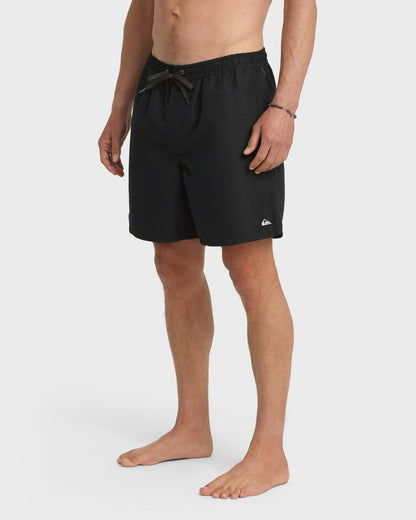Everyday Solid 17" Swim Trunks - Black Quick Silver Black