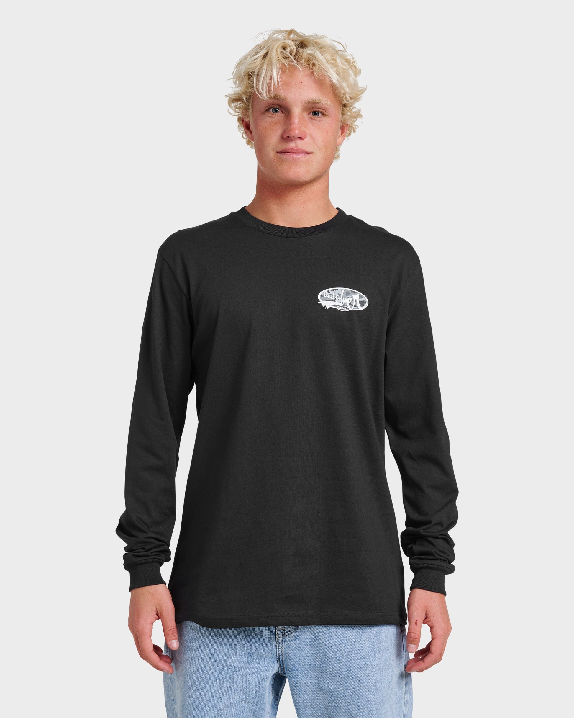 Impaired Camo Long Sleeve T-shirt - Black Quick Silver Black