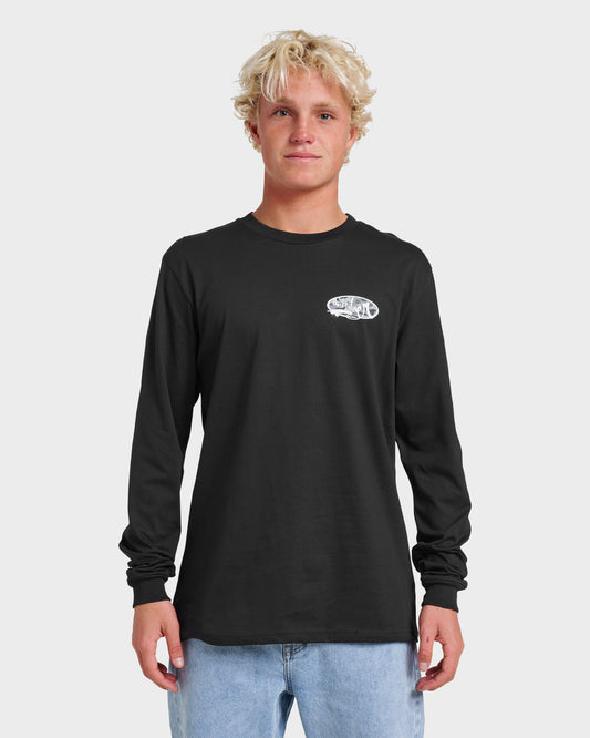 Impaired Camo Long Sleeve T-shirt - Black Quick Silver Black