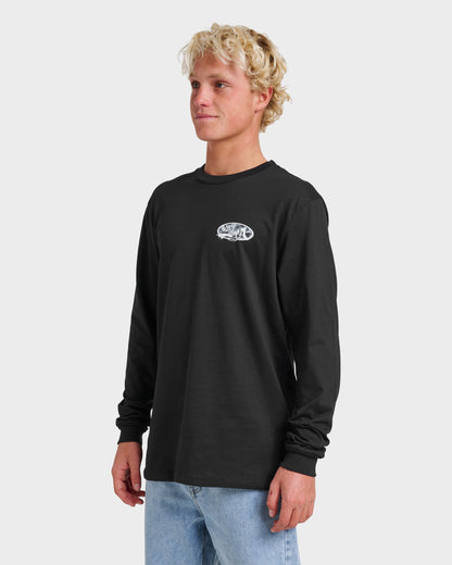 Impaired Camo Long Sleeve T-shirt - Black Quick Silver Black