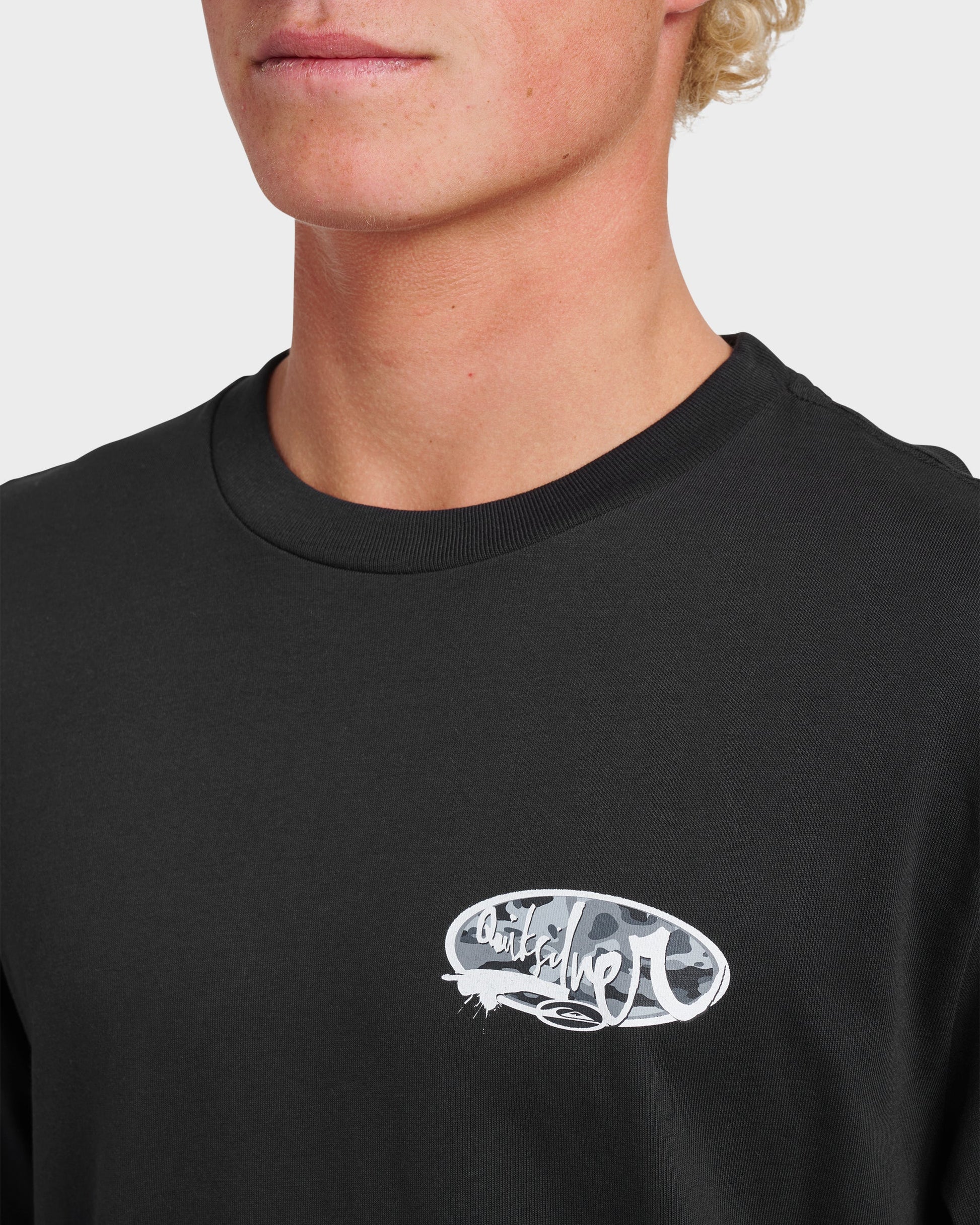 Impaired Camo Long Sleeve T-shirt - Black Quick Silver Black