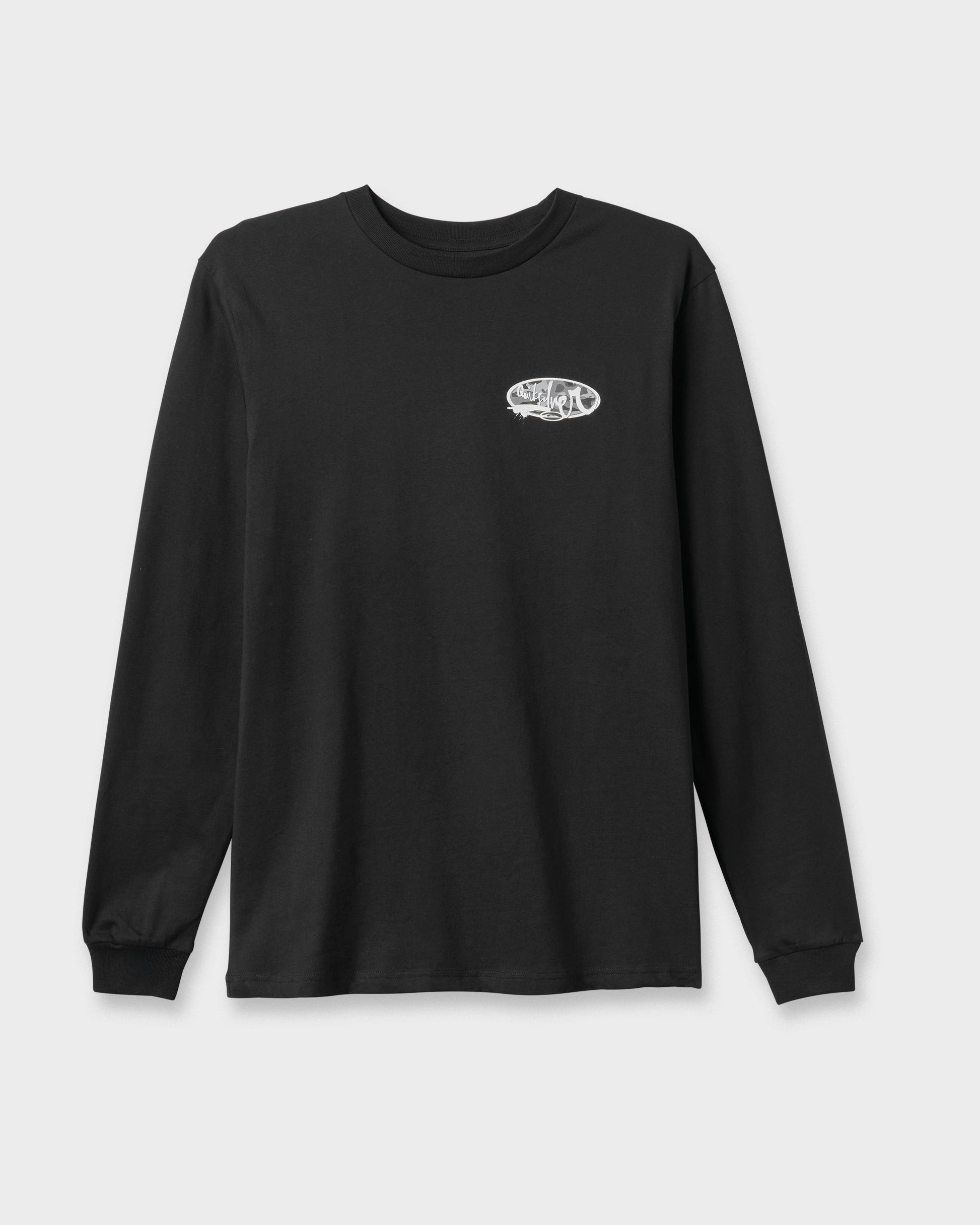 Impaired Camo Long Sleeve T-shirt - Black Quick Silver Black