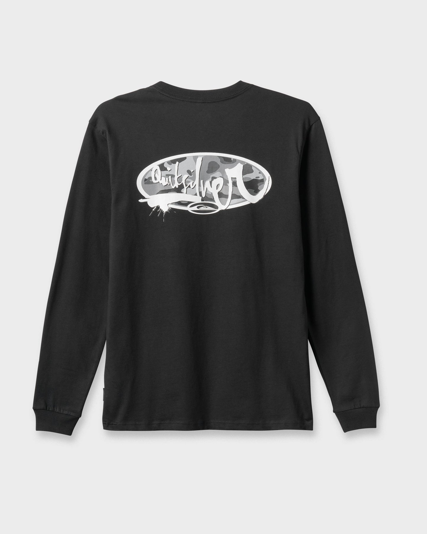 Impaired Camo Long Sleeve T-shirt - Black Quick Silver Black