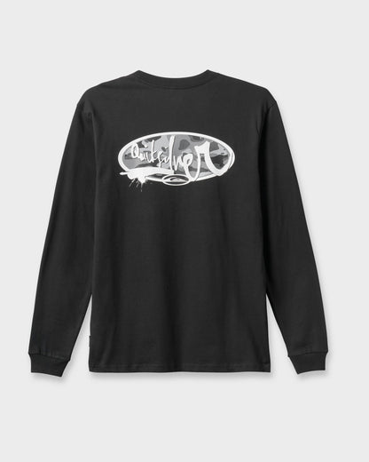 Impaired Camo Long Sleeve T-shirt - Black Quick Silver Black