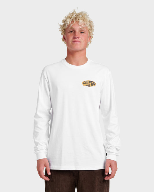 Impaired Camo Long Sleeve T-shirt - White Quick Silver White