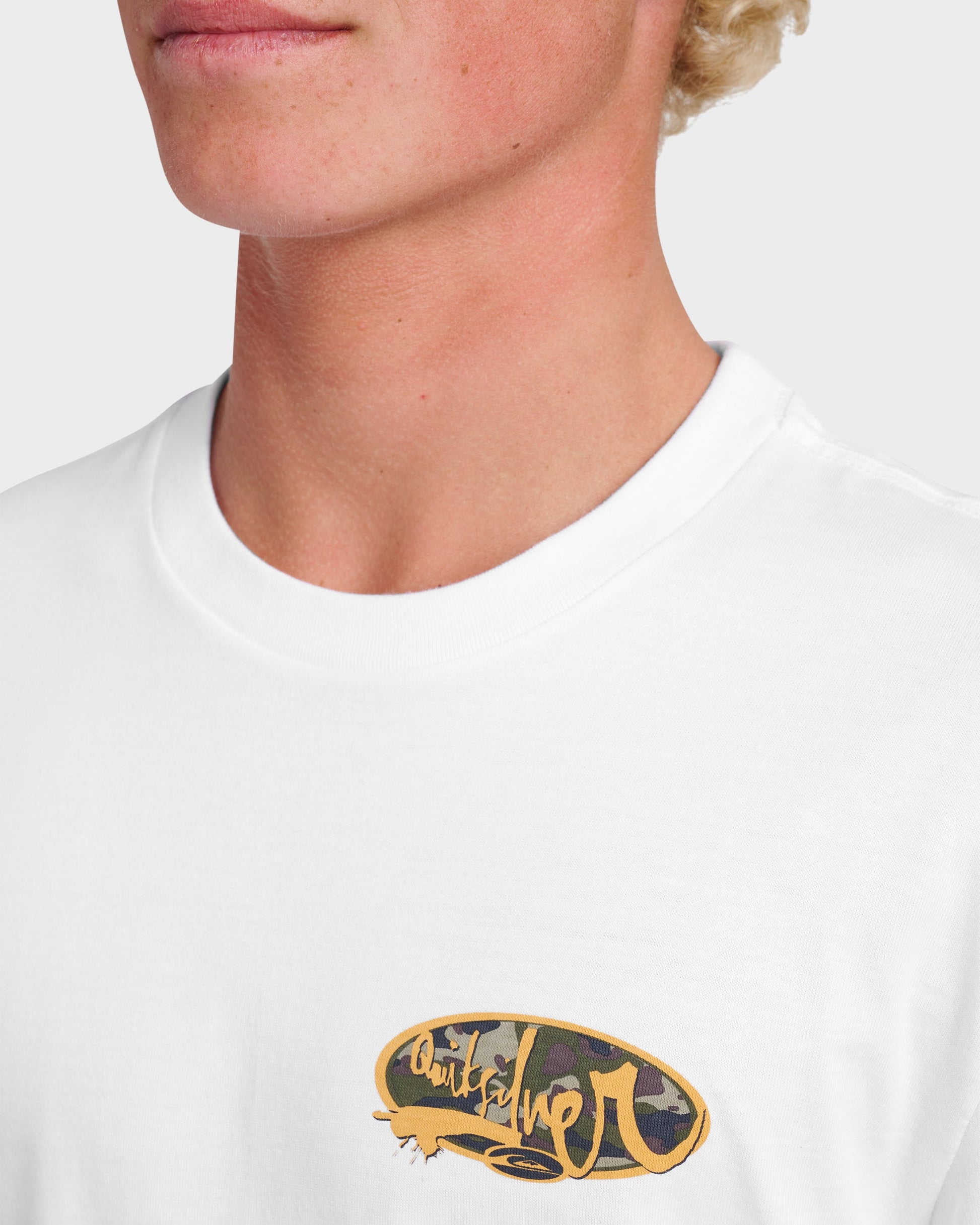 Impaired Camo Long Sleeve T-shirt - White Quick Silver White