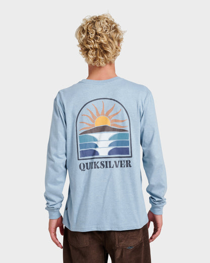 Dawn Patrol Long Sleeve T-shirt - Ashley Blue Heather Quick Silver Ashley Blue Heather