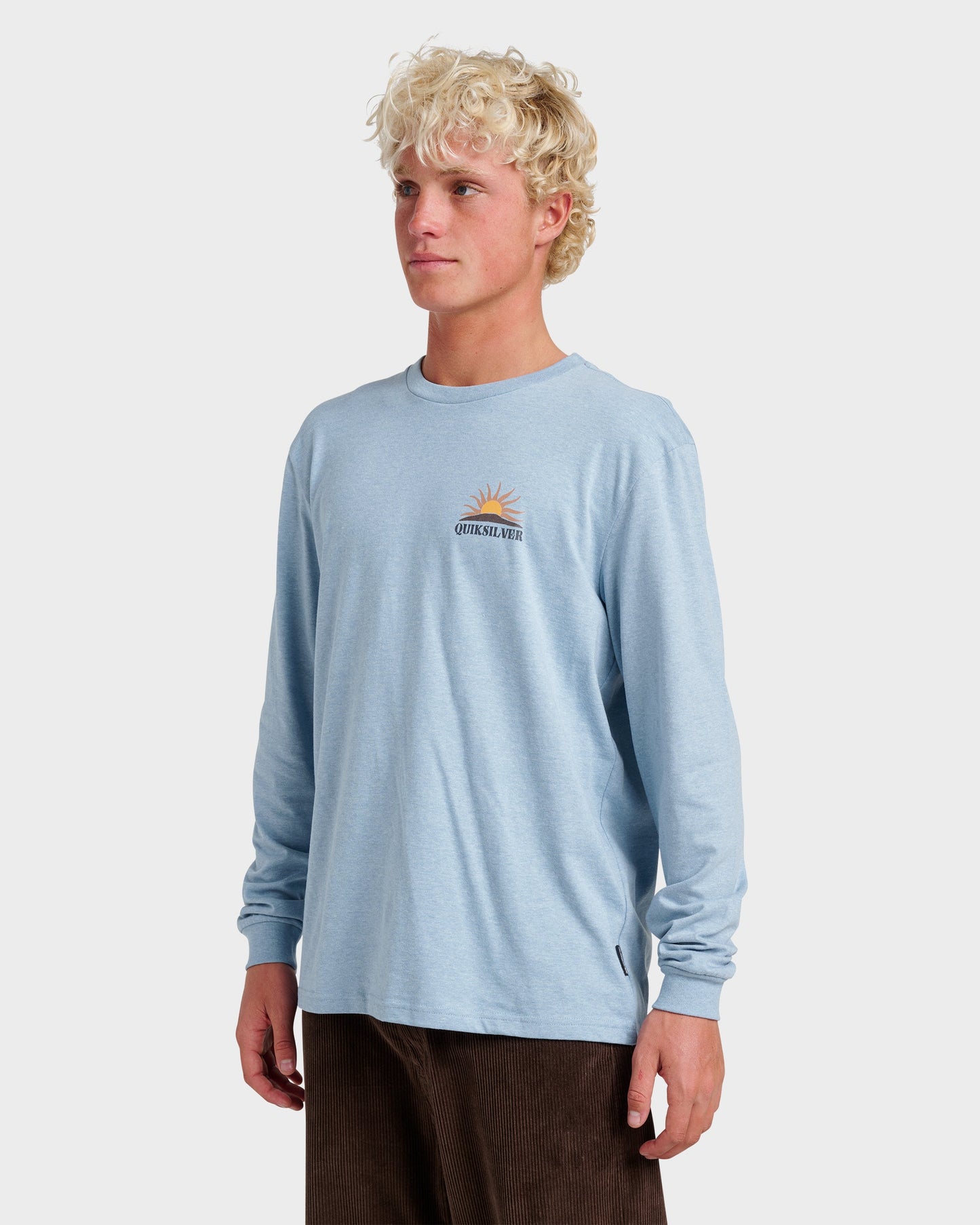 Dawn Patrol Long Sleeve T-shirt - Ashley Blue Heather Quick Silver Ashley Blue Heather
