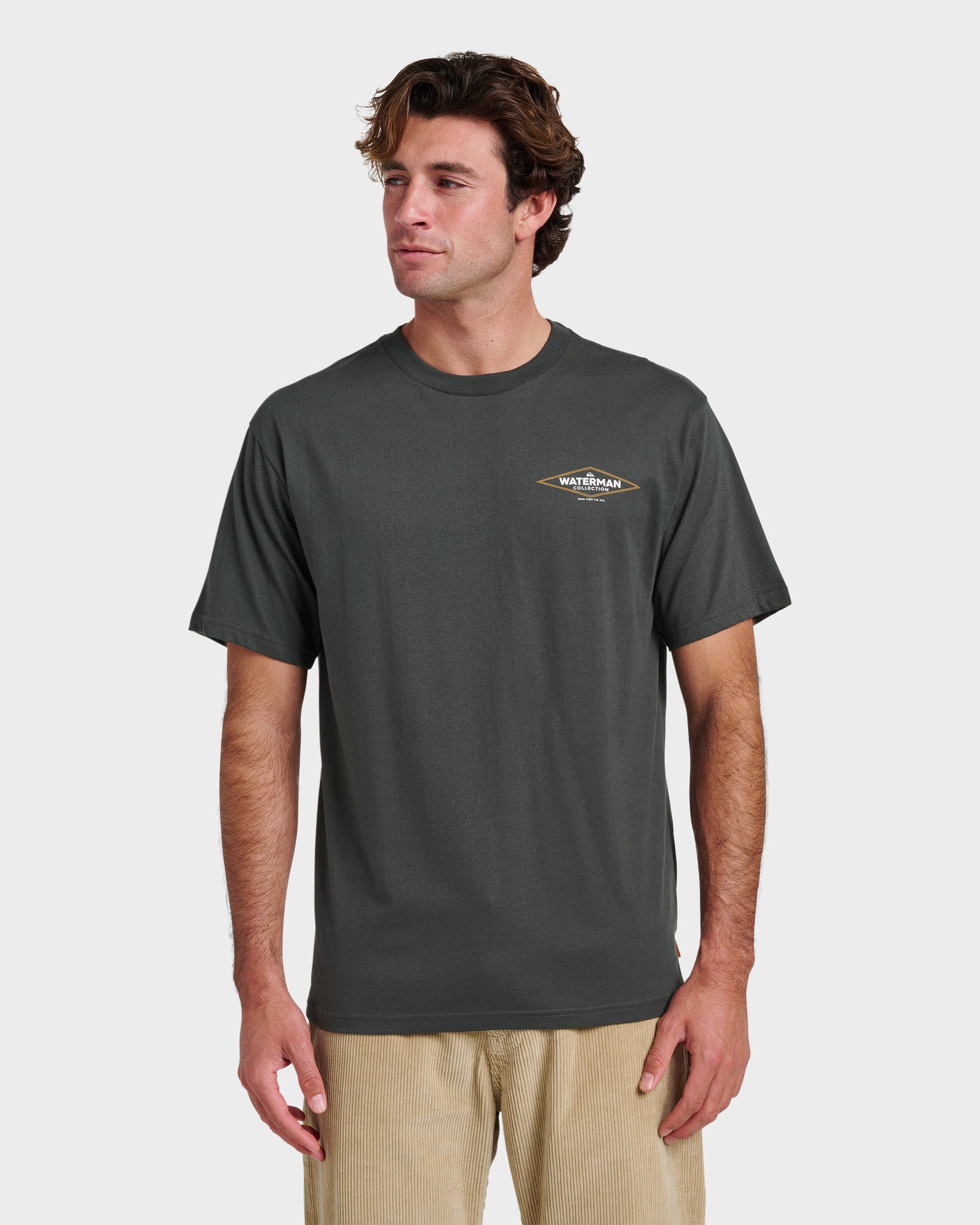 Waterman Diamond Classic T-shirt - Phantom Quick Silver Phantom