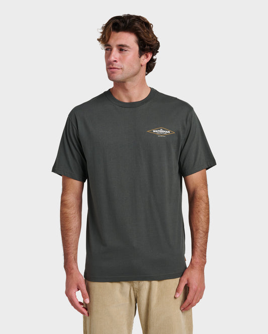 Waterman Diamond Classic T-shirt - Phantom Quick Silver Phantom