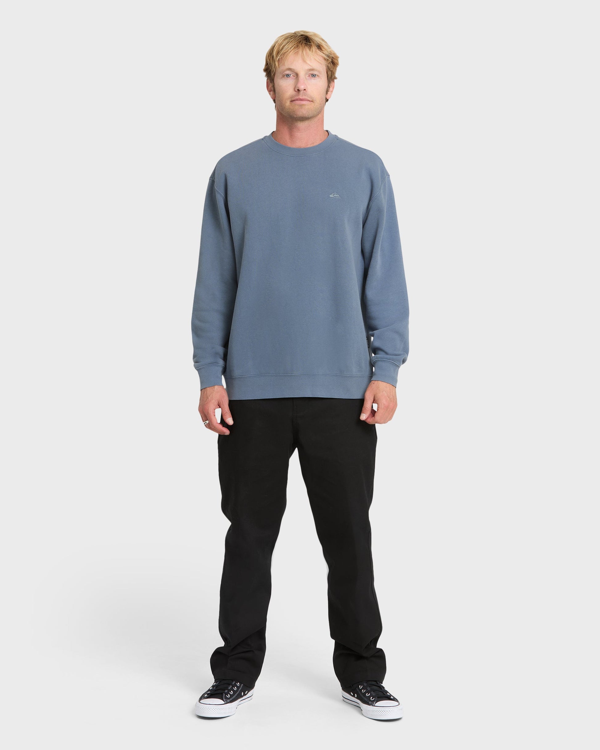 Saltwater Crewneck Sweatshirt - China Blue Quick Silver China Blue