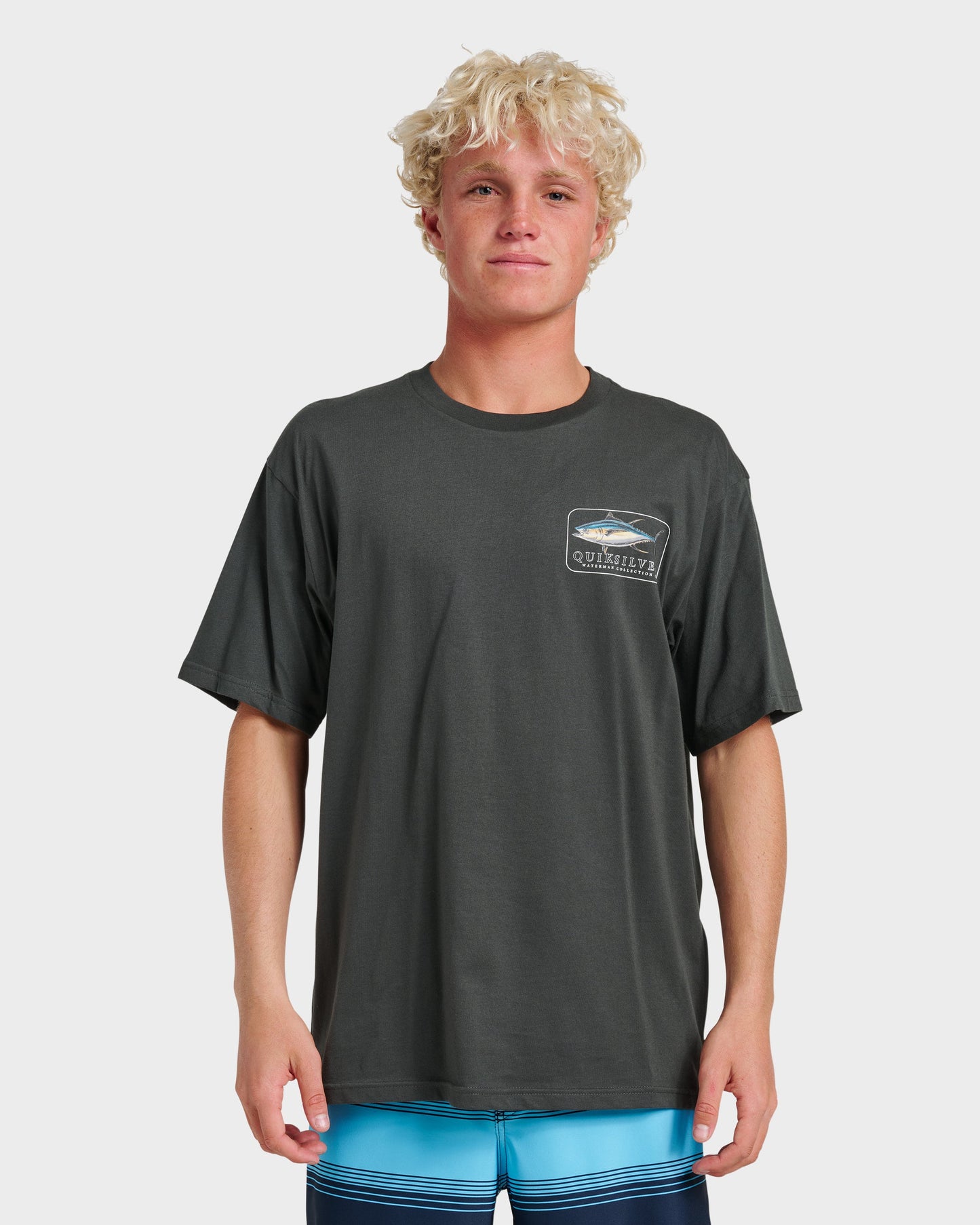 Waterman Yellowfinner Classic T-shirt - Phantom Quick Silver Phantom