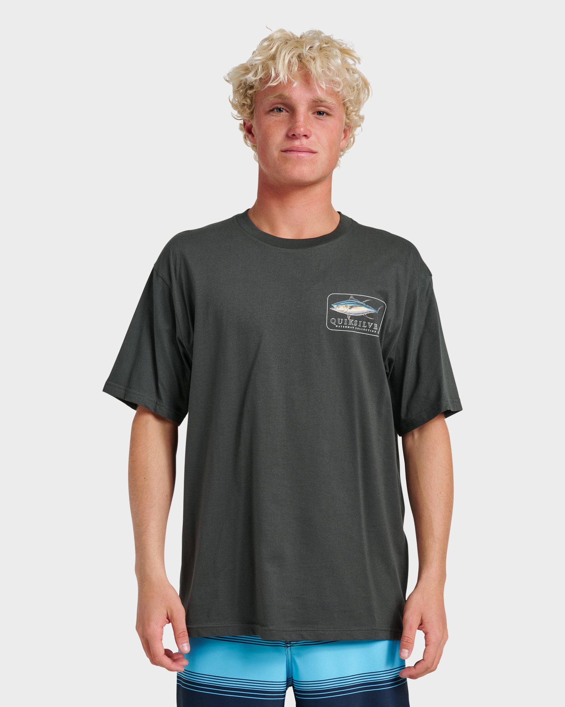 Waterman Yellowfinner Classic T-shirt - Phantom Quick Silver Phantom