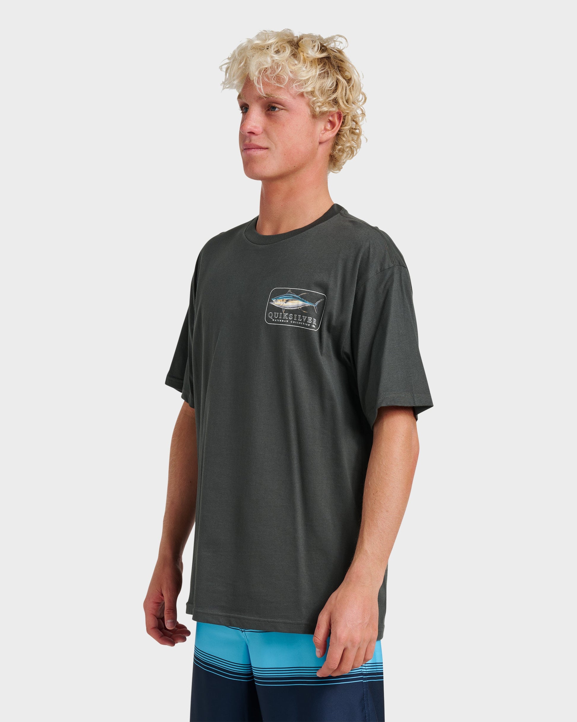 Waterman Yellowfinner Classic T-shirt - Phantom Quick Silver Phantom